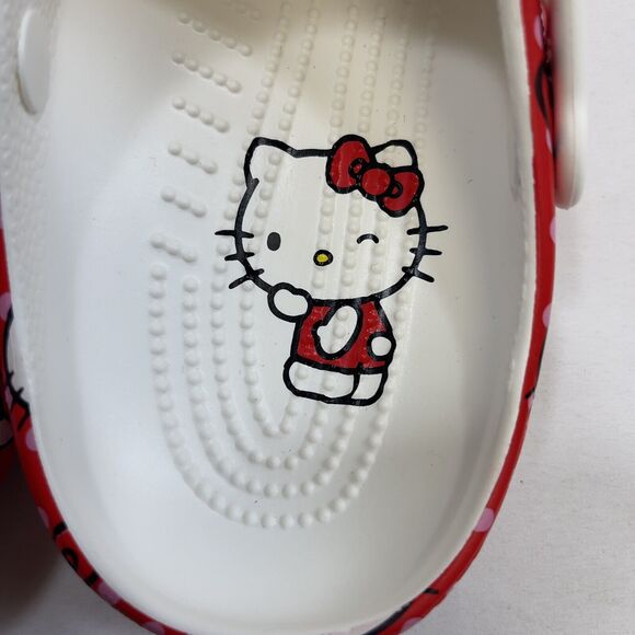 Hello Kitty Crocs Classic Clogs Women's 9 - Men's 7 Multicolor 210575-90H NIB - Picture 6 of 12